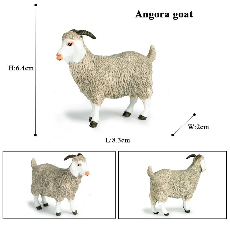 Oenux Clasic Animale de Fermă Simulare Oaie Capră Argali Antilopă Model Figurină de Acțiune Figurine Păsări de Curte Jucărie Drăguță Pentru Copil Cadou