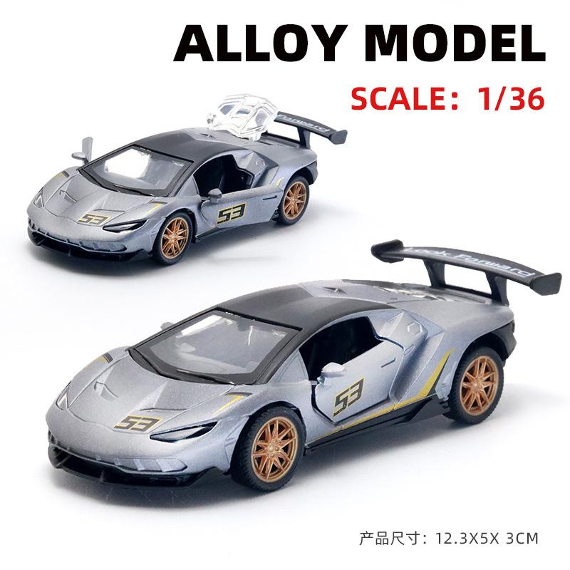 AAZN1 [Boxed] 1:36 Alloy Racing Model Boy Three Doors Pull Back Graffiti Car Gift Wholesale Cross-border