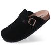 Zoccoli in Camoscio da Donna Pantofole Zoccoli in Sughero e Camoscio Pantofole Classiche da Uomo Mules da Esterno Pantofole Antiscivolo in Sughero con Supporto Plantare Femminile