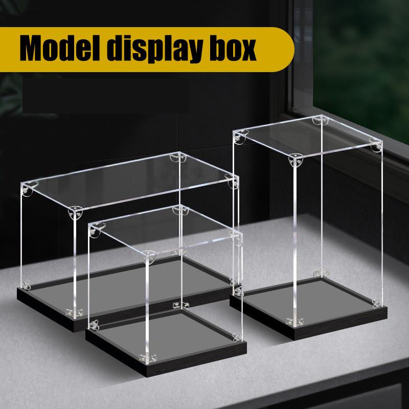 Acrylic Display Case for Collectibles Assemble Clear Dustproof Display Box for Action Figures Model Doll Toys Display Home Storage Case