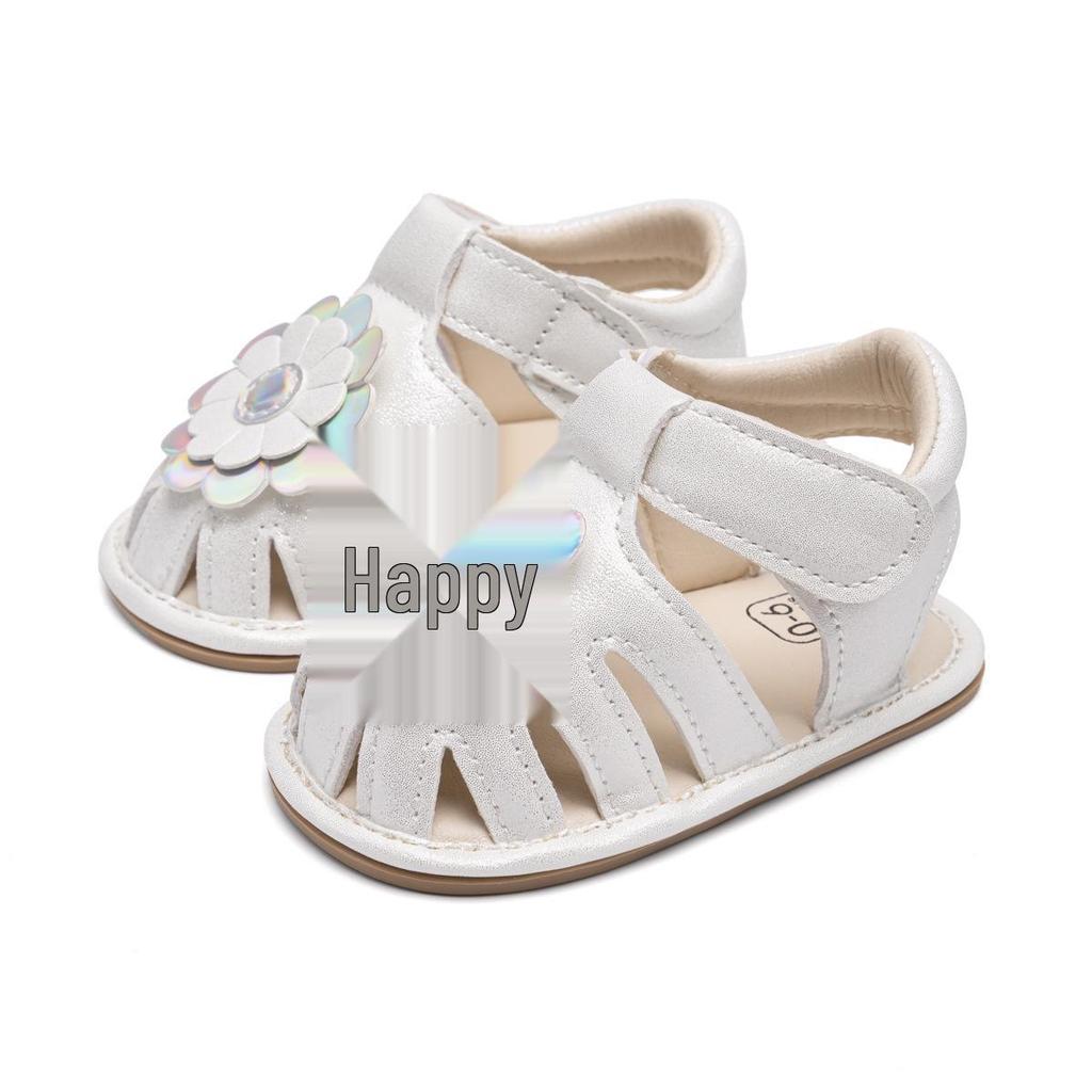 Summer Sunflower Toddler Sandals - Baby Girls' Rubber Sole Shoes 2026