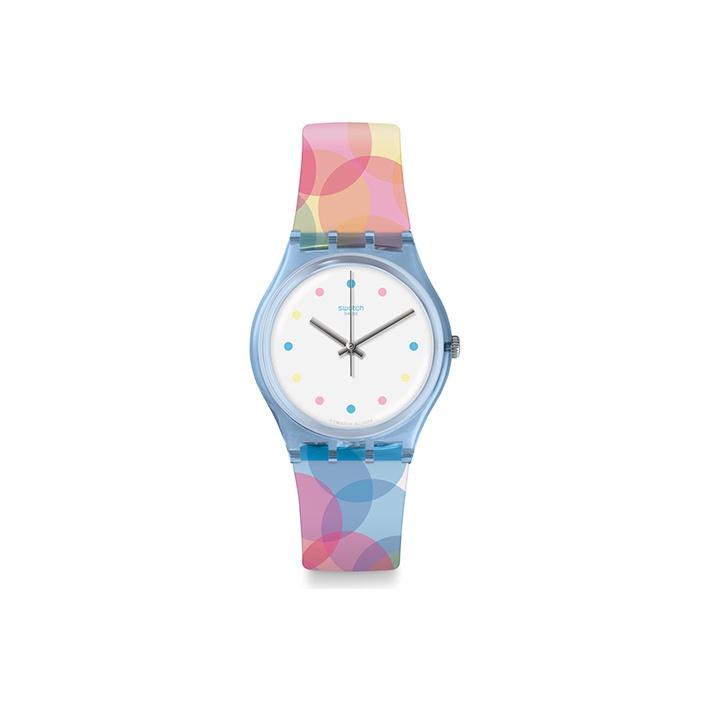 Swatch Transformation Series Quartz Movement Colorful Balloon Quartz Watch Women watches White GS159 Pink Blue