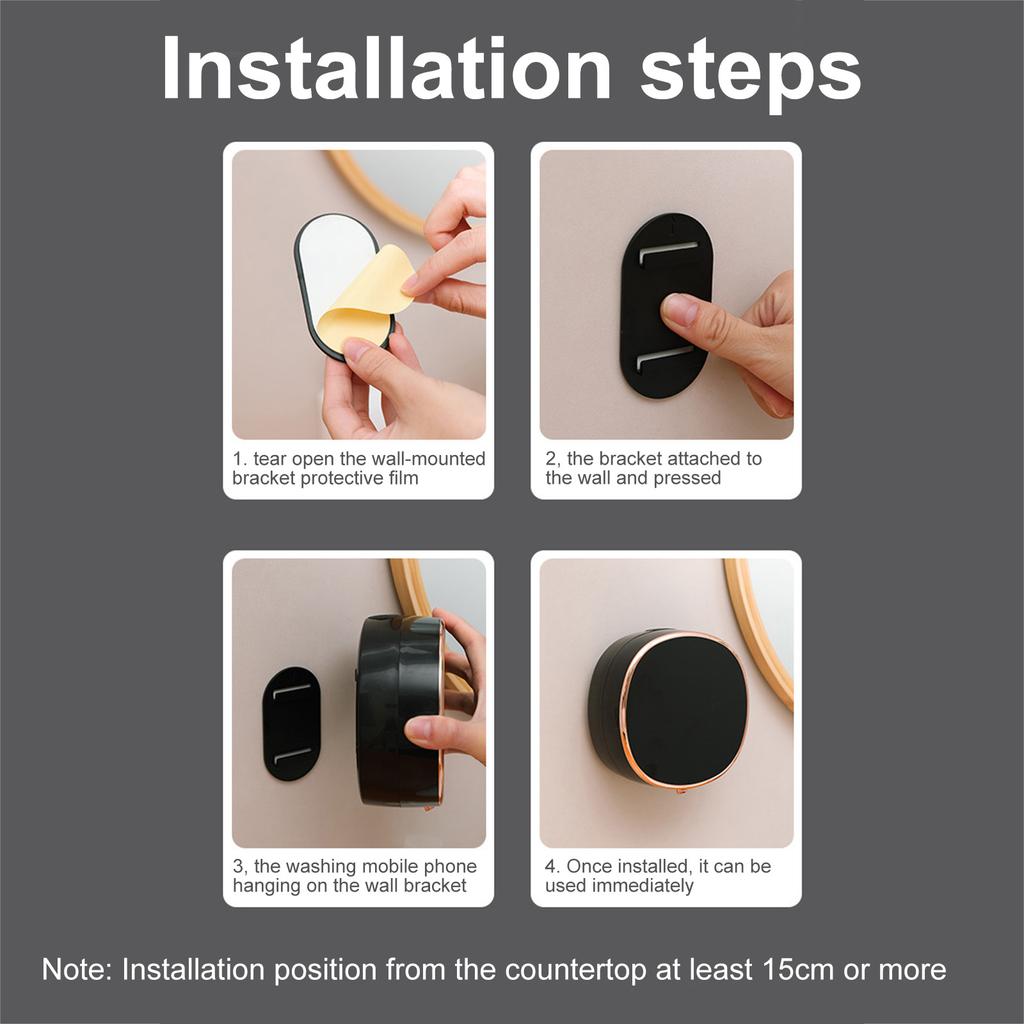 Dispensator Automat de Săpun Lichid Baie: Dispensator de Săpun Electric Inteligent din Plastic, Reîncărcabil, Fără Atingere, Reglabil, Montabil pe Perete - Bucătărie