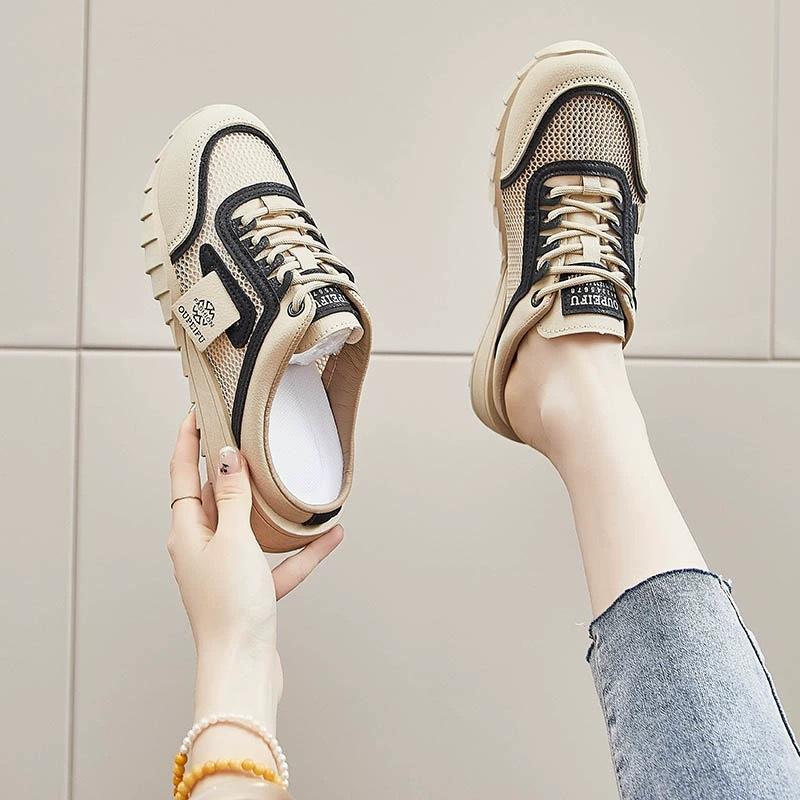 

Полутапочки модные тапочки с сумкой на голову летняя одежда женская обувь модные новые женские туфли с юбкой классные тапочки 35 чёрный