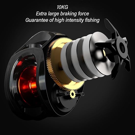 Baitcasting Reel Right-Hand Retrieve Long Casting Reel Metal Shell Anti-Burst Line Metal Gear Ratio 