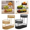 Three Tiered Wire Basket Stand Multipurpose Countertop Vegetable Bowl Fruit Bowl Holder for Vegetable Veggie Fruit Potato Table