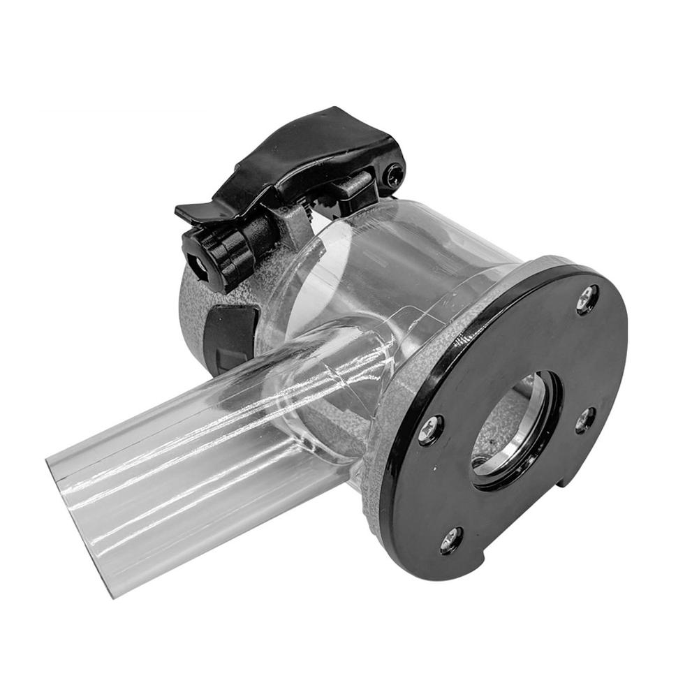 Aluminum Alloy Edge Trimming Machine Cover with Transparent Shield and Vacuum Dust Collection for Precision Work