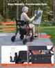 2-in-1 Rollator Gehhilfe & Transportstuhl für Senioren, Faltbarer Rollender Gehwagen Rollstuhl, Leichte Aluminium Mobilitäts-Gehhilfe mit Vollgummi