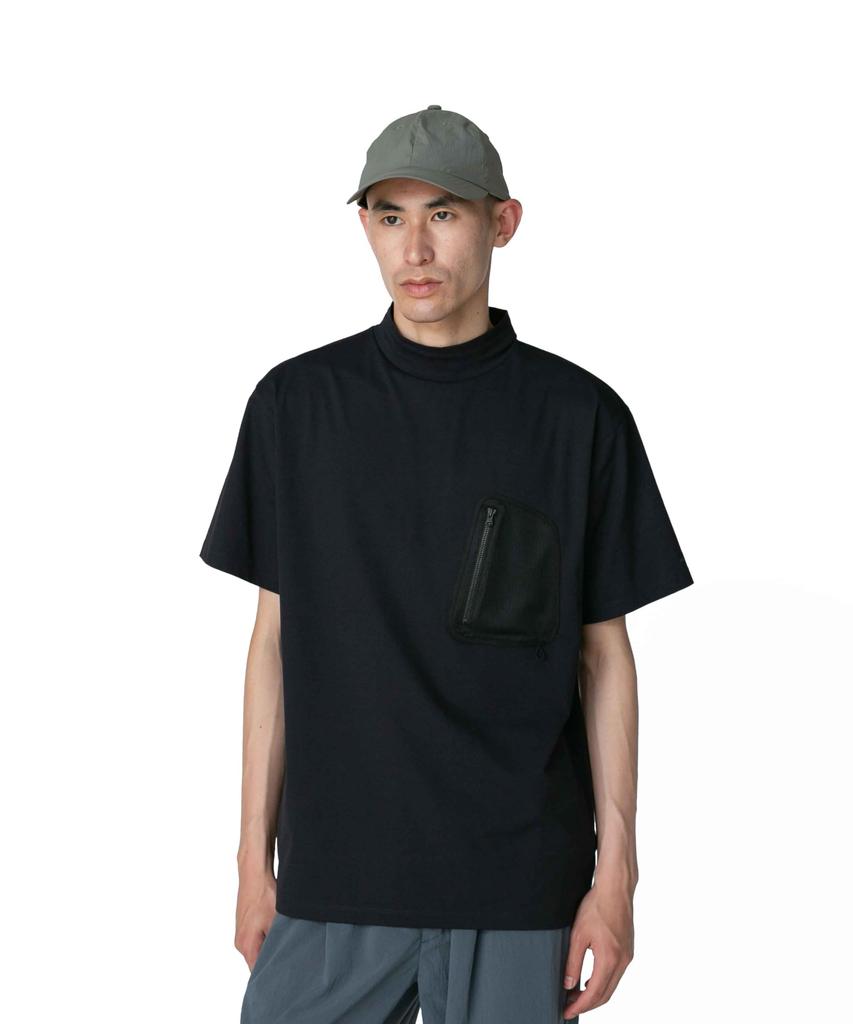 Snow Peak Water Active T-Shirt, Black, Size S, Short Sleeve, Unisex, Amphibious, for Men and Women