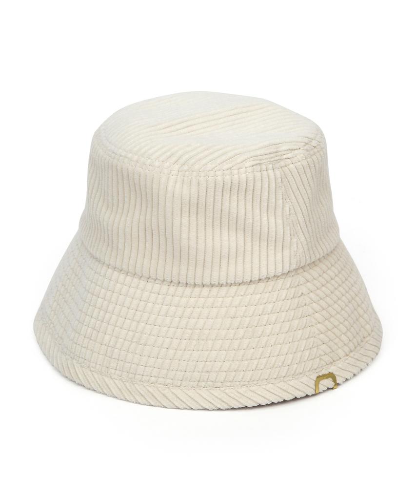 Eondeokeonteulolseutyudio Corduroy Bucket Hat Drop Bucket / H Cord / Milk