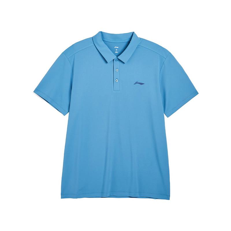 

Li Ning Логотип с надписью Свободная Удобная Повседневная Футболка-поло с коротким рукавом на раннюю весну Унисекс футболки-поло Парижско-голубой APLV605-4 S