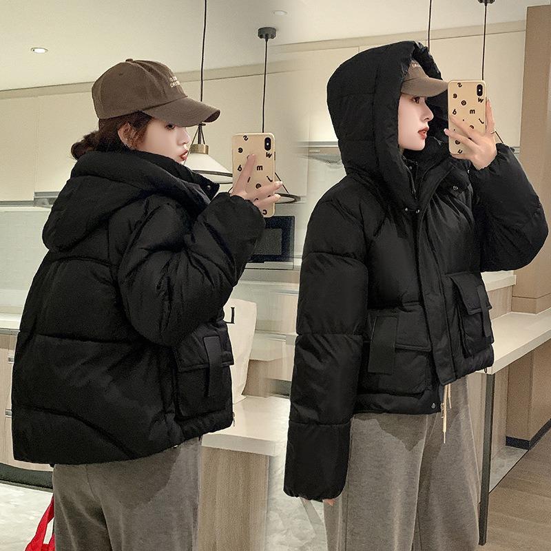 Winter new hooded cotton-padded clothes, high-end warm cotton-padded clothes, casual fashion cotton-padded jackets, large-size jackets.