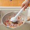Pot Brush Oil-Free Bristles 360-degree Rotating Head Cleaning Brush with Extended Handle