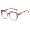 Transparent Color Matching Frame Sunglasses Ins Trendy Personalized Box Sunglasses Men And Women The Same Casual Glasses