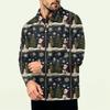 Men's Christmas Print Zip-Up Sweatshirt, Long Sleeve Loose Fit Casual Fall Winter Top, Multiple Colors and Sizes