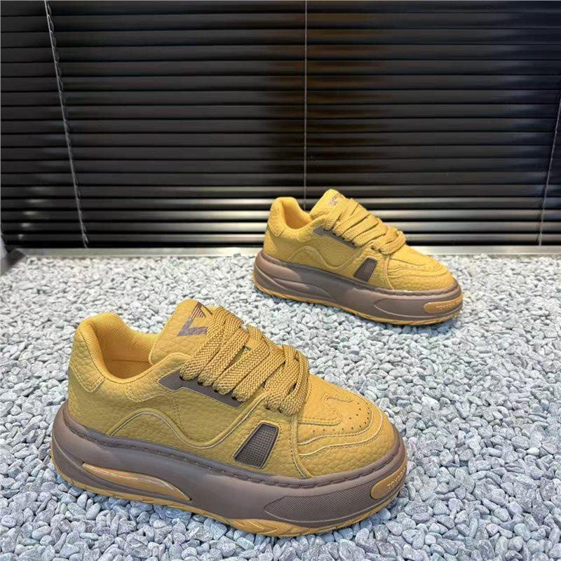 Autumn and winter new platform casual shoes velvet warm dad shoes low-top lace-up bread shoes qs