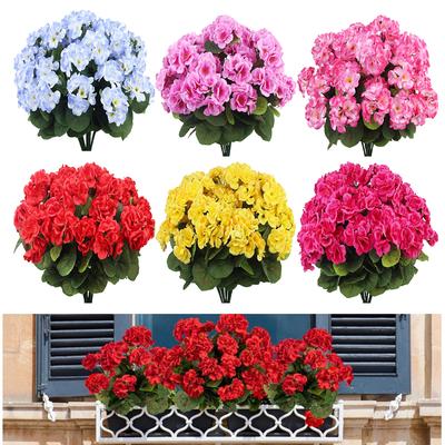 Multicolor Simulation Begonia Flower Home Living Room Geranium Silk Flower DIY Arrangement Art For Home Party Wedding Decoration