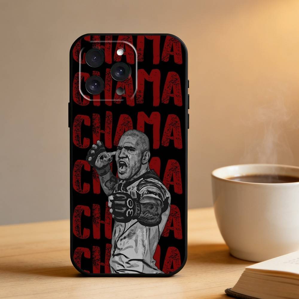 

Alex Pereira Brazilian Kickboxer Phone Case For iPhone 17 16 15 14 13 12 Max Plus Silicone Black Cover iPhone15promax