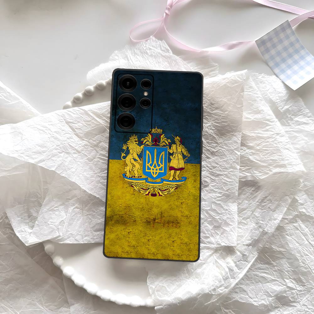 U-Ukraines Flag Phone Case For Samsung S 24 Fe 25 Ultra Plus 20 Lite 21 30 22 23 24 22 Ultra 5G Fundas