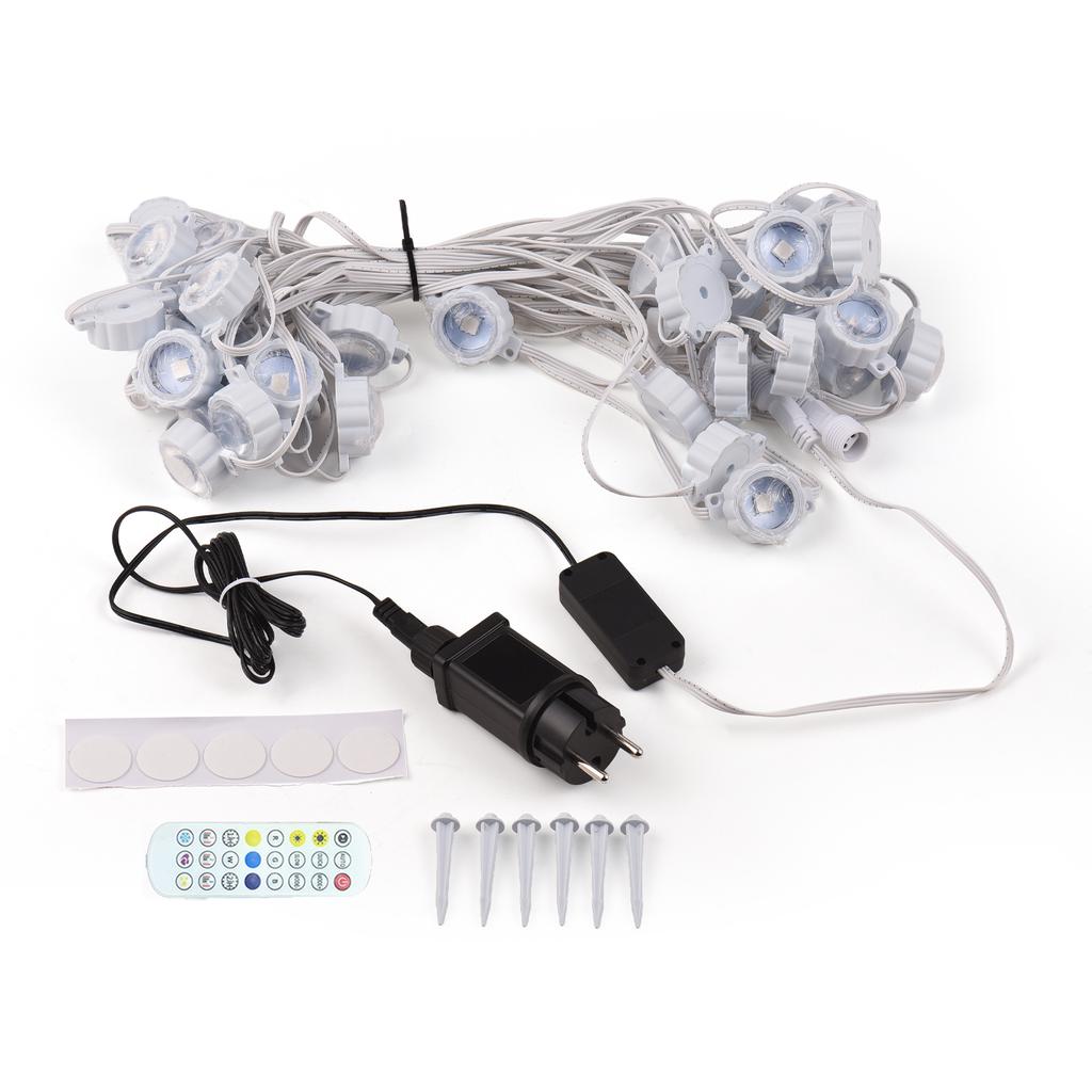 Permanent Outdoor Lights BT Connection 98FT with 72 LED Lights RGB Eaves Lights Button/App/Remote