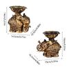 2 Pezzi Portacandele Elefante della Fortuna Statuetta Animali in Resina Portacandele Piccoli