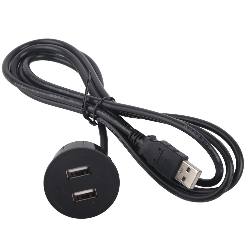 2 USB Charging Socket with 1.5m Cable Embedded Installation 5V 1A Multipurpose for Mobile Phone