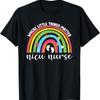 Nicu Nurse Neonatal Practitioner Women Cute Rainbow T Shirt