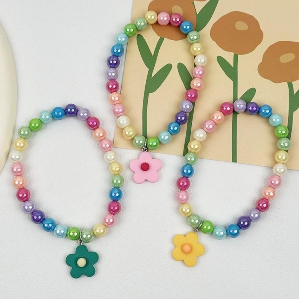 Adjustable Beaded Cat Necklace Flower Pendant Dog Cat Pet Collar Pet Costume Accessories