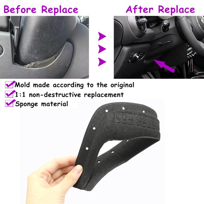 LHD F55 F56 F57 Car Interior Steering Wheel Under Lower Cover Sponge Backplate Replacement For BMW Mini 2014- 51459384650