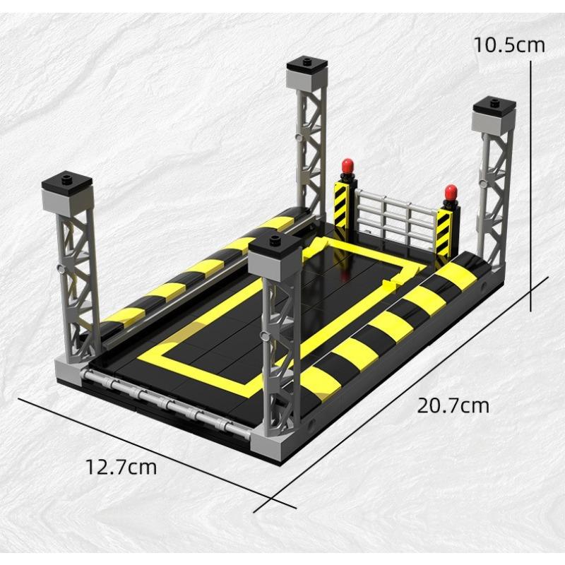 Stedelijke Straatbeeld Serie Bouwstenen Verkeerslicht Bewegwijzering Straatverlichting Parkeerplaatsen Voetpad Snelweg Onderdelen Speelgoed