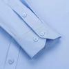 Men Formal Shirt Long Sleeve Office Solid Color Anti-Wrinkle Long Sleeve Shirt Men Casual Fashion Business Office White Shirt