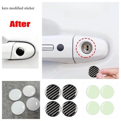 4Pcs Car Modified Keyhole Stickers, Car Exterior Decorative Stickers, Car Lock Eye Stickers, Lock Hole Decoration