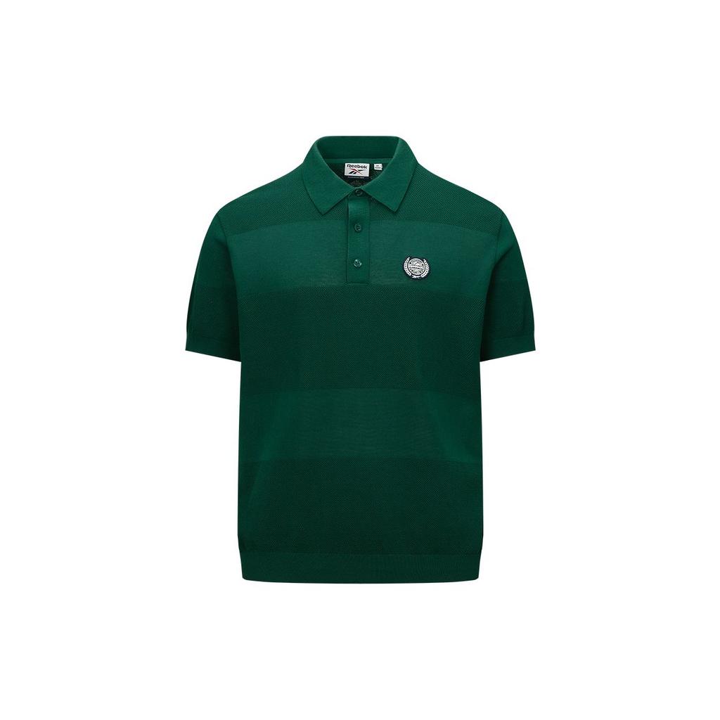 Reebok Soft Comfortable Loose Short Sleeve Polo Shirt Men tops Green 24FRC431MGL1