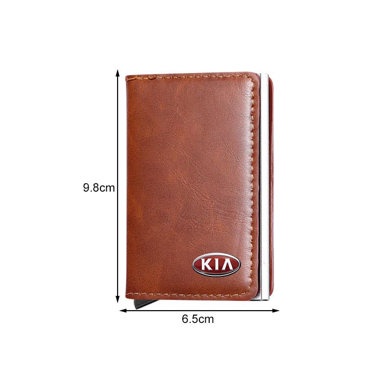 1Pcs Leather Car Driving Document Bag ID Passport Card Wallet Card Pouch For Kia Rio Ceed Sportage Cerato Soul Sorento K2 K5 k6 K7 K8 Flip