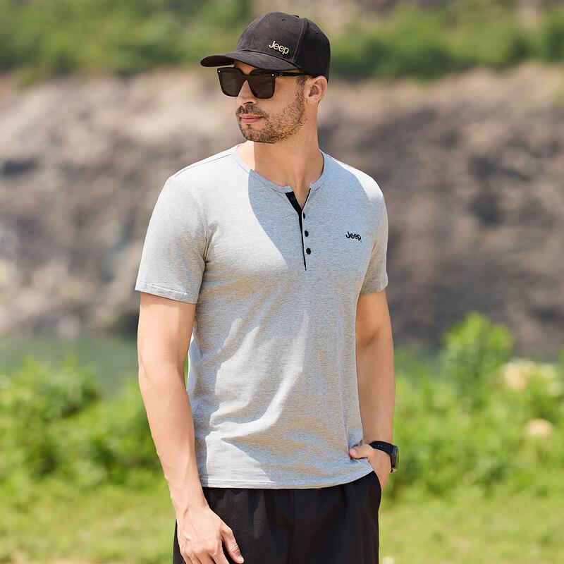 JEEP Men s Casual Cotton Short-Sleeve T-Shirt L