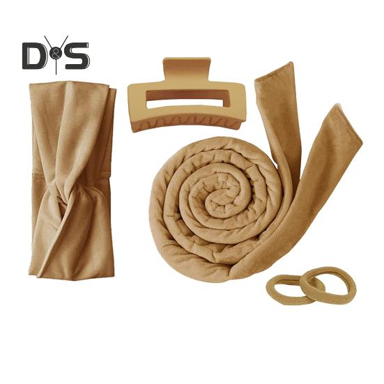 

1 комплект, без нагрева, ремень для завивки волос, повязка на голову, зажим-коготь, резинка, женская ночная бигуди для сна, мягкий ремень для завивки длинных волос, укладка хаки