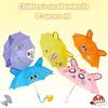 3D Ohrenform Kinder Regenschirm Jungen und Mädchen 8 Farben Niedlicher Cartoon Kinder Regenschirm Animiert Kreativ Langer Griff