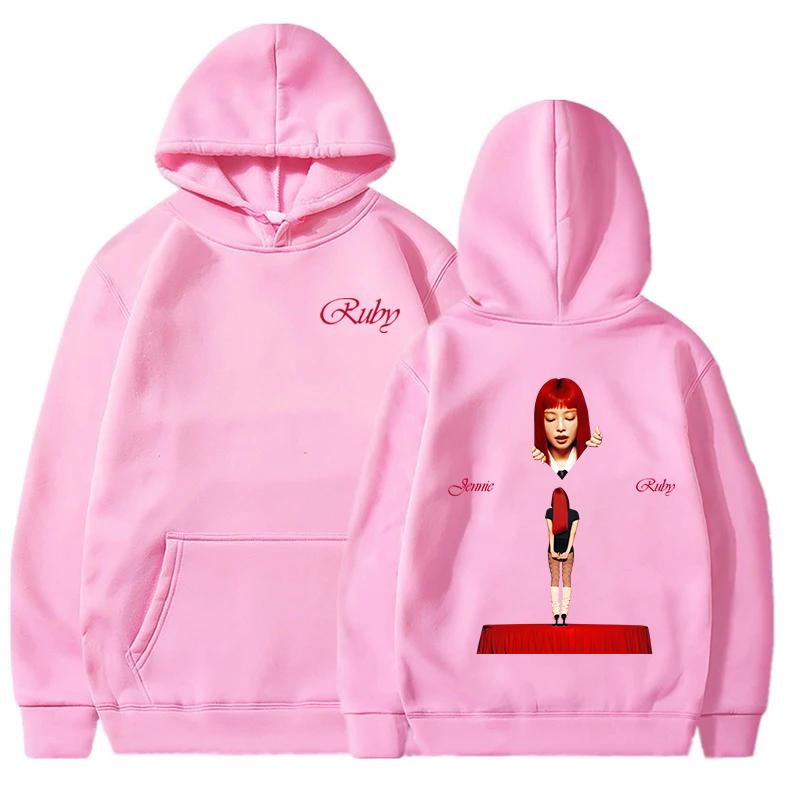 JENNIE Ruby Hoodie 2025 New Album Fashion Men/women Hoodies Harajuku Aesthetic Winter Clothes Fleece Pullover Sweatshirt Vintage