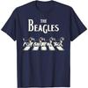 T-shirt Graphique Parodie Beagles Abbey Road Drôle Rétro Amoureux de Musique Coton pour Hommes