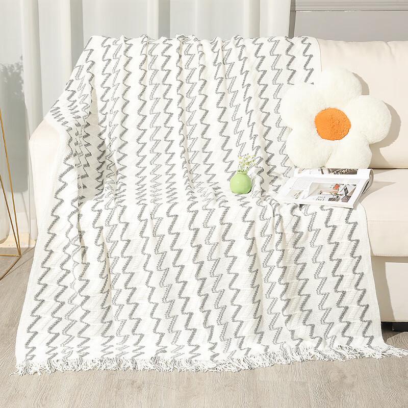 OEING Пледовое одеяло в этническом стиле, вязаное 130x230 CM (with tassels)