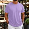 Men's Round Neck Short Sleeve T-Shirt Thin Breathable Stretchy Base Layer for Fitness Training