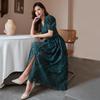 2025 V-Neck French Retro Summer Dress - Slimming A-Line Puff Sleeve Princess Style