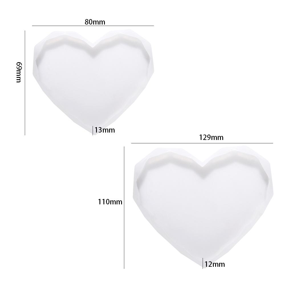Epoxy Handcraft Cup Mats Silicone Placemat Heart Shaped Tray Mould Coaster Mold Resin Casting Mold Pad Clay Tools