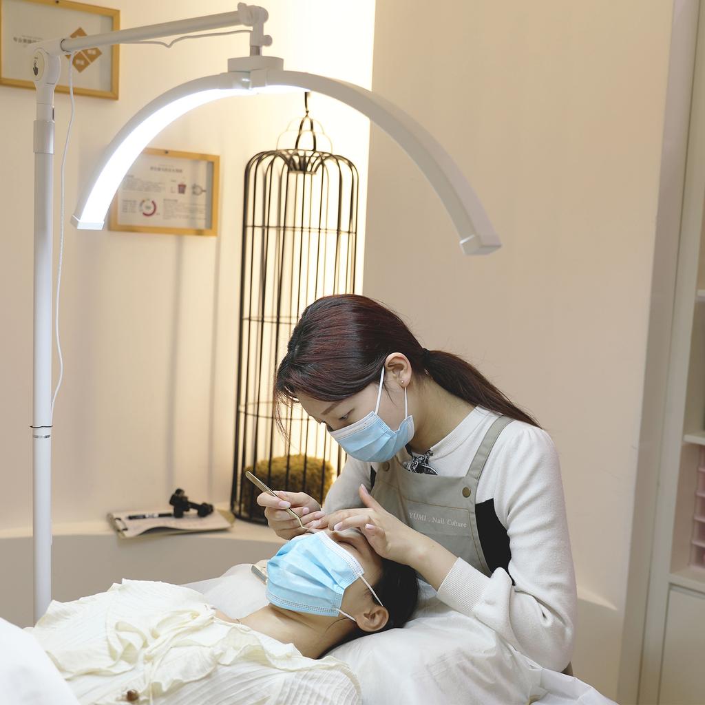 308LED 28 Inch U-shape Floor Beauty Lamp Nail & Lash Moon Lamp Three Color Temperatures and Ten