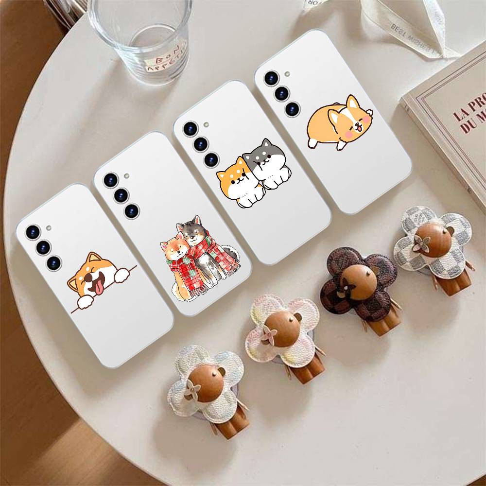S-Shiba I-Inu Phone Case For Samsung Galaxy Transparent Cover A52 A12 A51 S21 Edge S22ULTRA S23 S24 S20LITE Plus Ultra