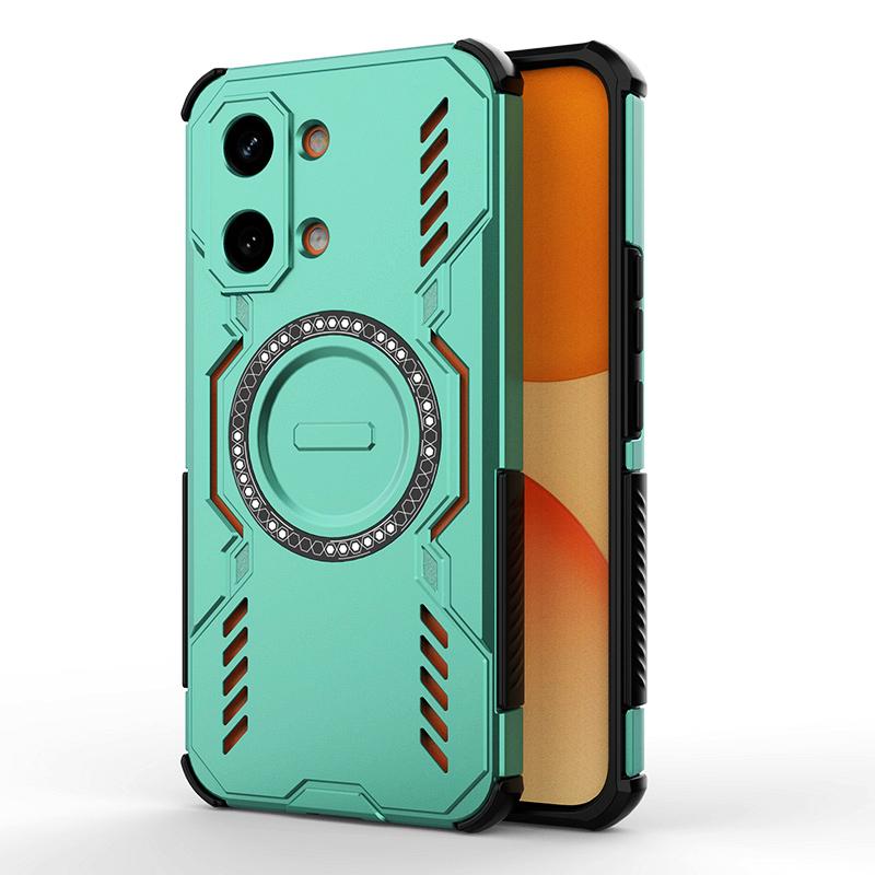 KEYSION Hollow Heat Dissipation Case for Xiaomi POCO X8 Pro Max TPU+PC Magnetic Cooling Shockproof Phone Cover for POCO X8 Pro