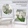 Acrylic Desktop Vanity Mirror for Bedroom or Dorm - Clear Tabletop Makeup Mirror