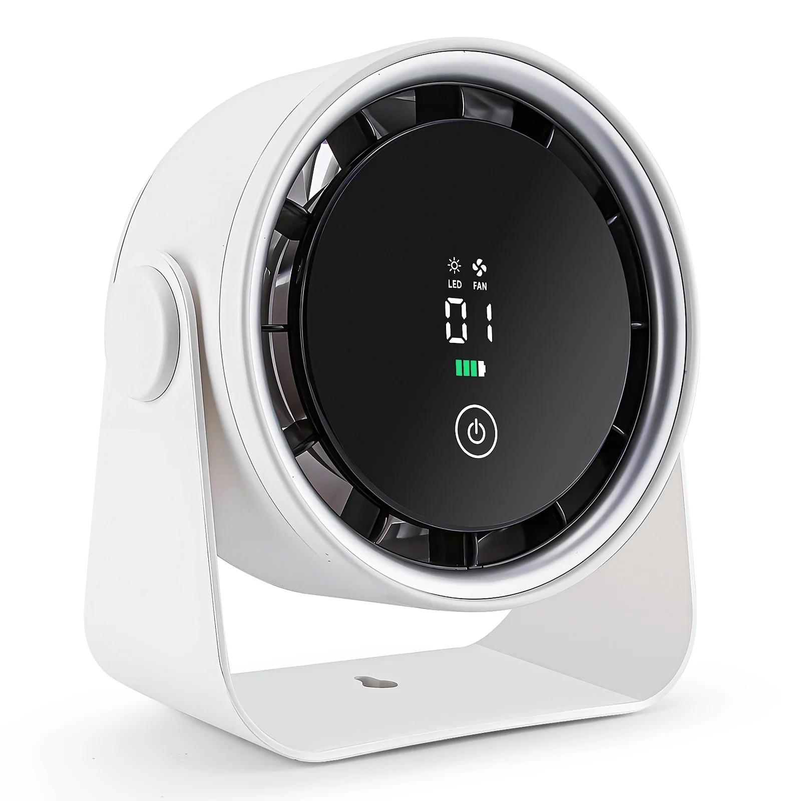 

YD901 High-Speed Wood Grain Desk Fan with USB Charging Built-in LED Desk Lamp Wall-Mounted Long battery life For Indoor/Outdoor белый