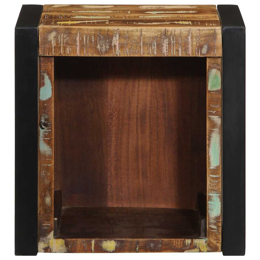 Nightstand Multicolor 40x35x40 Cm Reclaimed Solid Wood