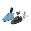 7/8" 22mm CNC Motorcycle Rearview Mirror Universal Blue Glass Scooter Bar Handlebar Mirror for